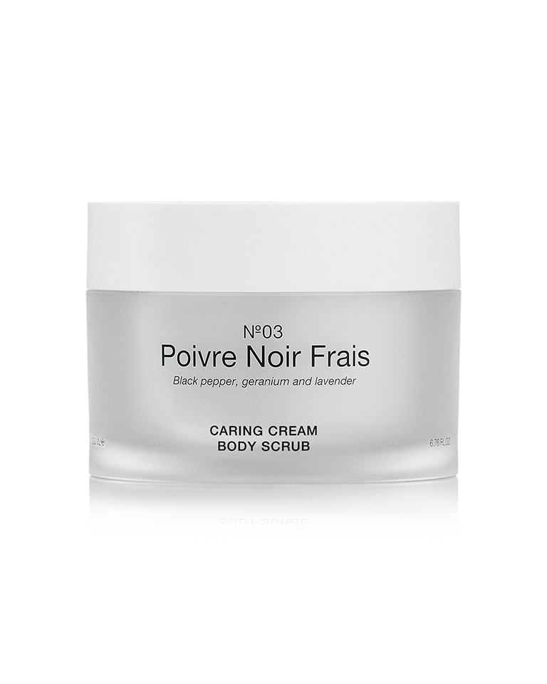 Caring Cream Body Scrub Poivre Noir Frais 200ml