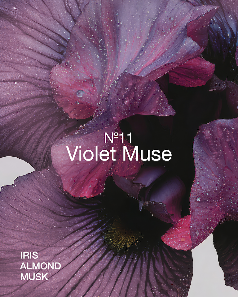 graphical image describing the violet muse scent notes
